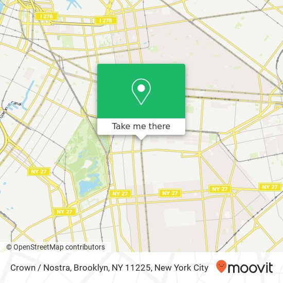 Mapa de Crown / Nostra, Brooklyn, NY 11225