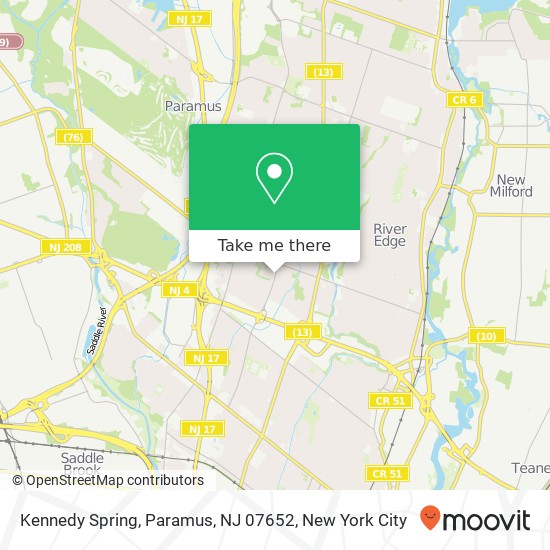 Kennedy Spring, Paramus, NJ 07652 map
