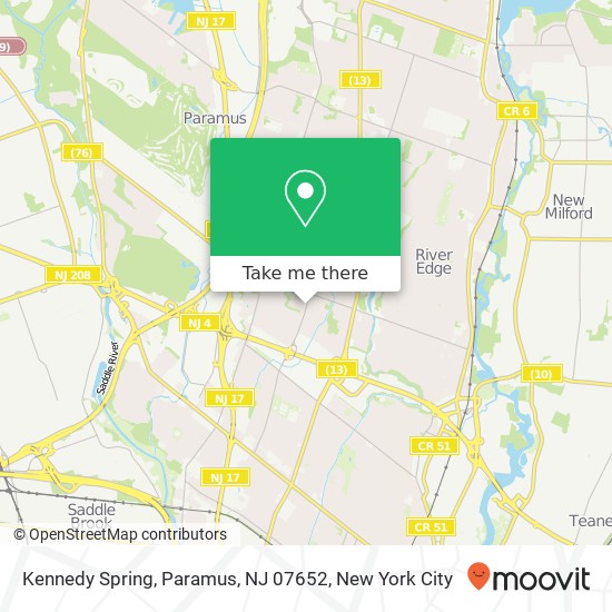 Mapa de Kennedy Spring, Paramus, NJ 07652