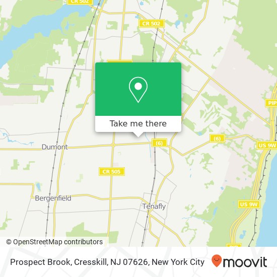 Mapa de Prospect Brook, Cresskill, NJ 07626