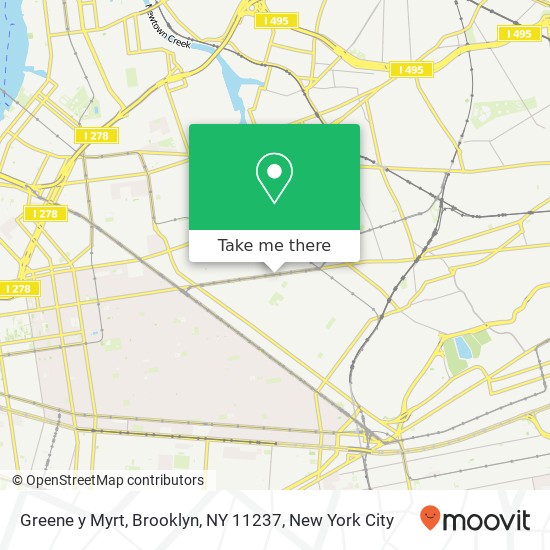 Mapa de Greene y Myrt, Brooklyn, NY 11237