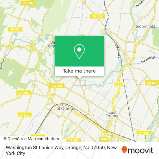Washington St Louise Way, Orange, NJ 07050 map