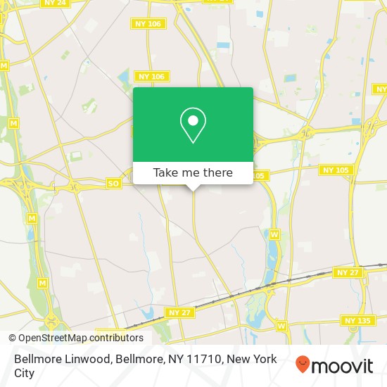 Mapa de Bellmore Linwood, Bellmore, NY 11710