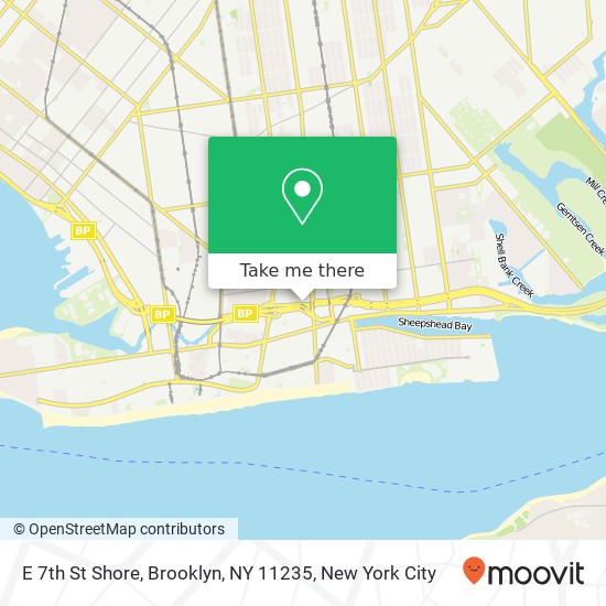 Mapa de E 7th St Shore, Brooklyn, NY 11235