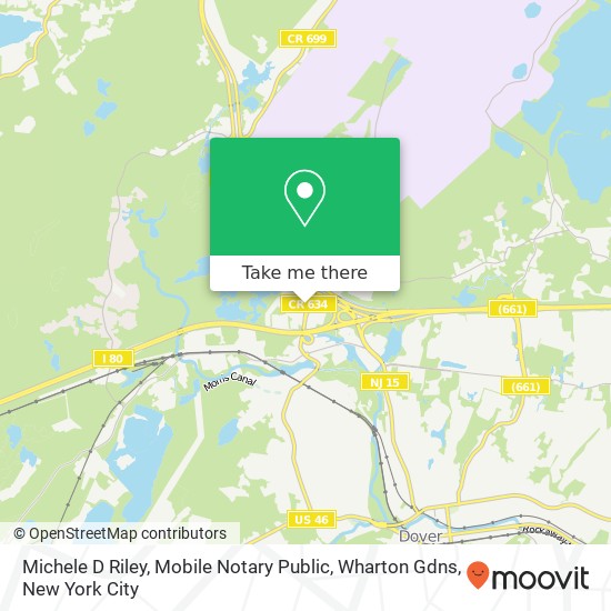 Mapa de Michele D Riley, Mobile Notary Public, Wharton Gdns