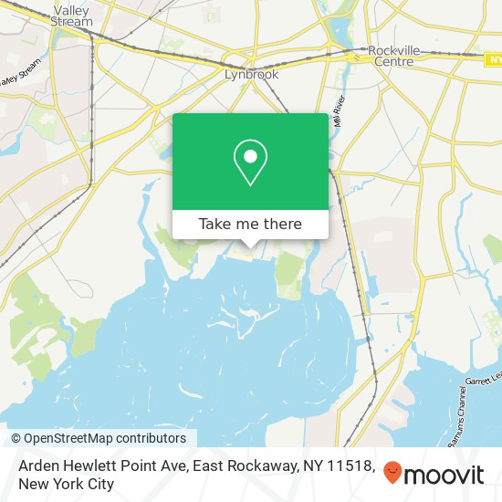 Mapa de Arden Hewlett Point Ave, East Rockaway, NY 11518