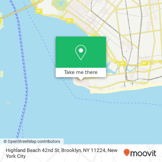 Mapa de Highland Beach 42nd St, Brooklyn, NY 11224