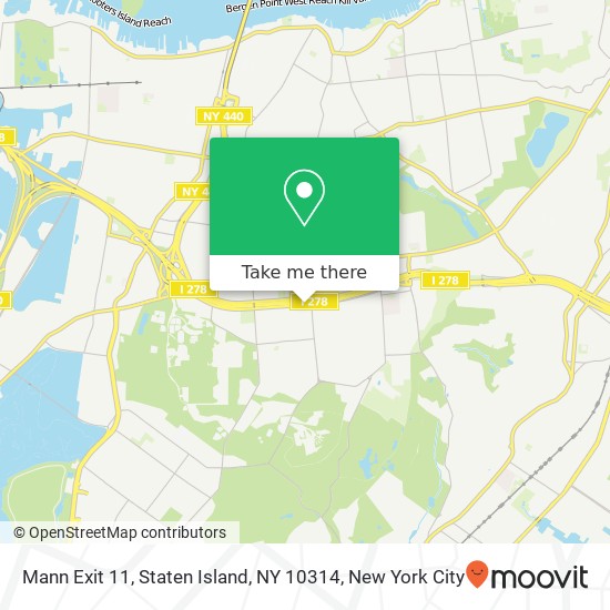Mapa de Mann Exit 11, Staten Island, NY 10314