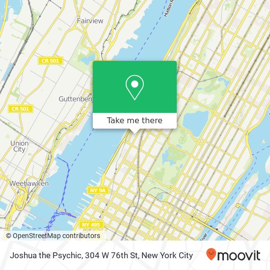 Joshua the Psychic, 304 W 76th St map