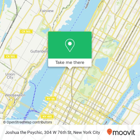 Mapa de Joshua the Psychic, 304 W 76th St