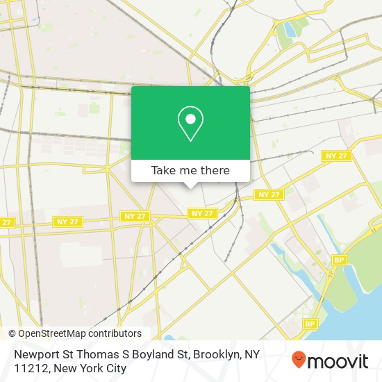 Mapa de Newport St Thomas S Boyland St, Brooklyn, NY 11212