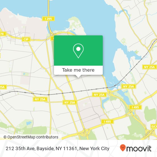 Mapa de 212 35th Ave, Bayside, NY 11361