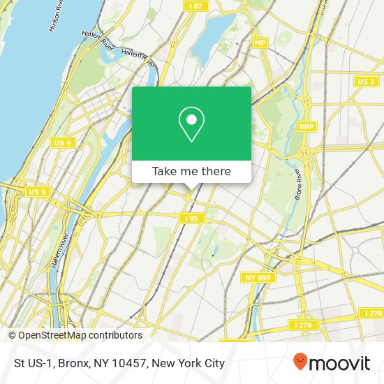 Mapa de St US-1, Bronx, NY 10457