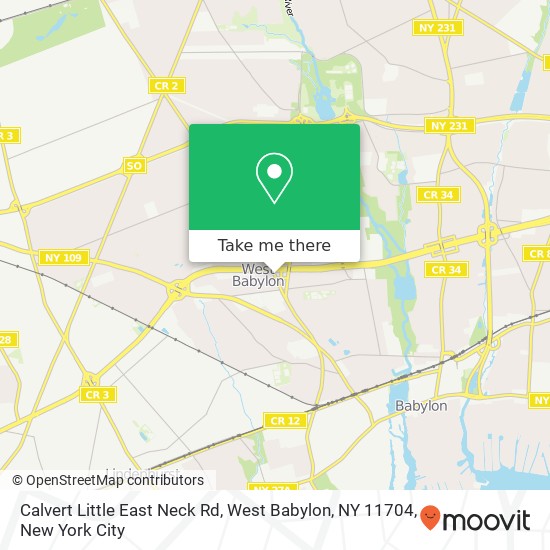 Mapa de Calvert Little East Neck Rd, West Babylon, NY 11704