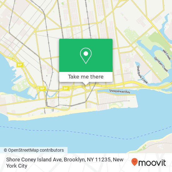 Mapa de Shore Coney Island Ave, Brooklyn, NY 11235