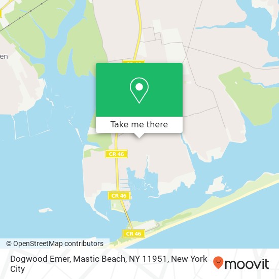 Mapa de Dogwood Emer, Mastic Beach, NY 11951