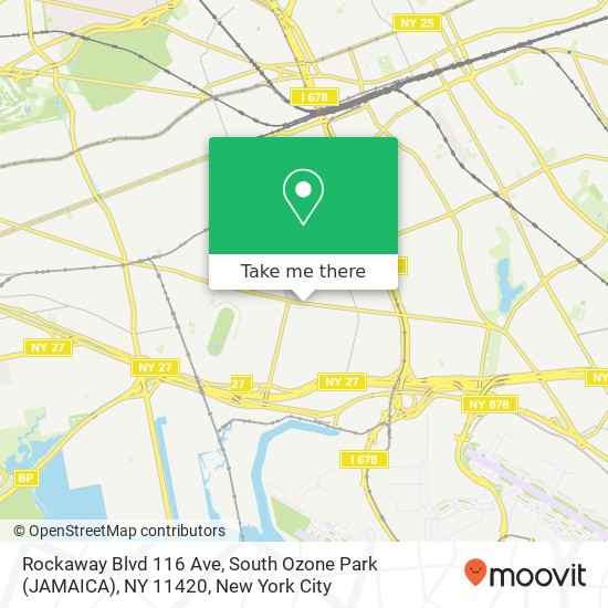 Rockaway Blvd 116 Ave, South Ozone Park (JAMAICA), NY 11420 map