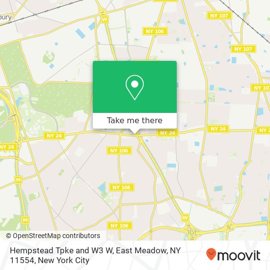 Mapa de Hempstead Tpke and W3 W, East Meadow, NY 11554