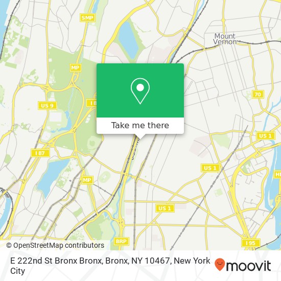 Mapa de E 222nd St Bronx Bronx, Bronx, NY 10467