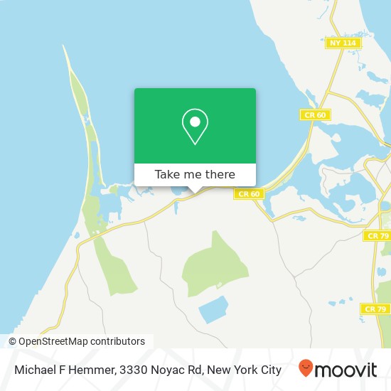 Michael F Hemmer, 3330 Noyac Rd map