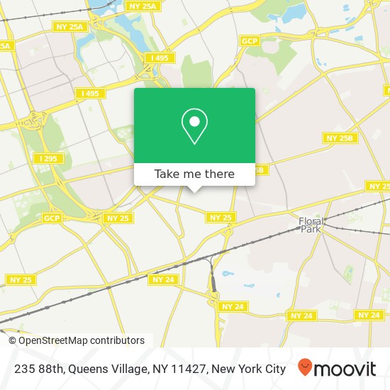 Mapa de 235 88th, Queens Village, NY 11427