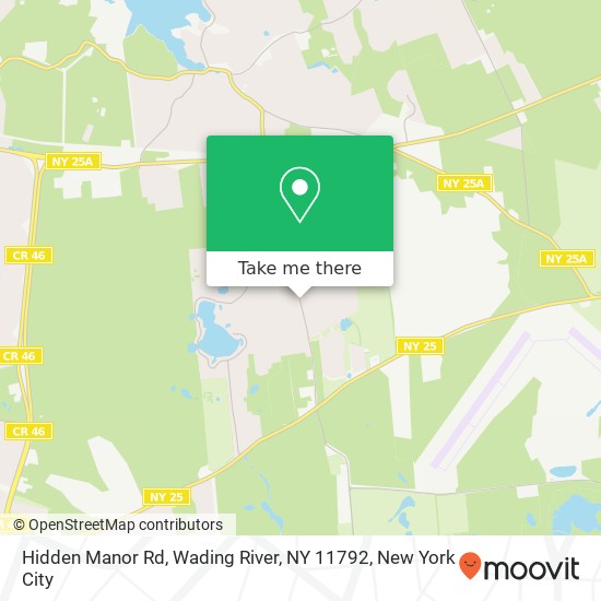 Hidden Manor Rd, Wading River, NY 11792 map