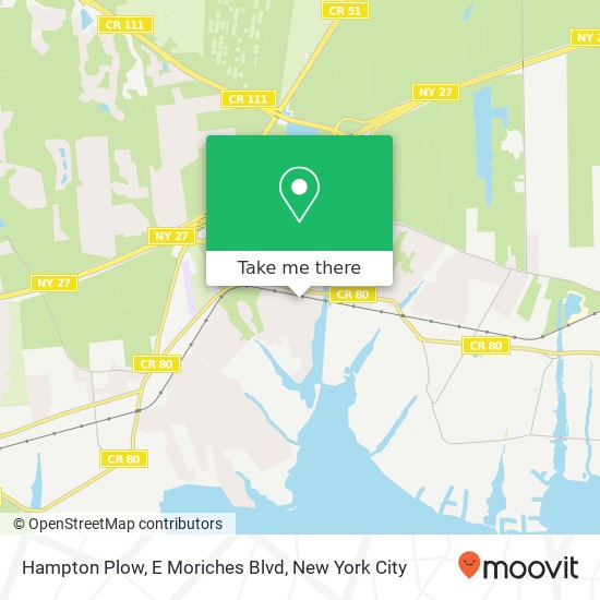 Mapa de Hampton Plow, E Moriches Blvd