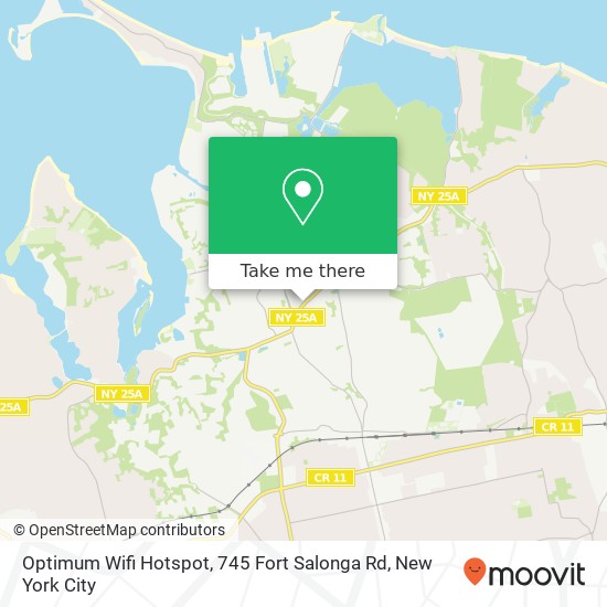 Mapa de Optimum Wifi Hotspot, 745 Fort Salonga Rd