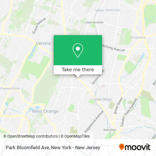 Park Bloomfield Ave map