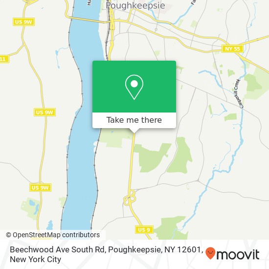 Beechwood Ave South Rd, Poughkeepsie, NY 12601 map