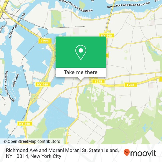 Richmond Ave and Morani Morani St, Staten Island, NY 10314 map