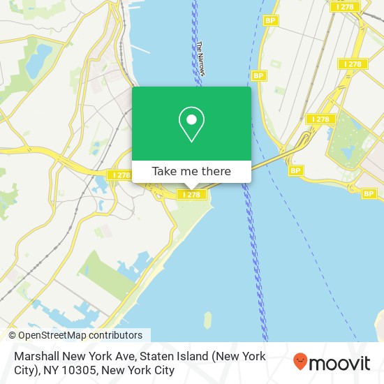 Marshall New York Ave, Staten Island (New York City), NY 10305 map