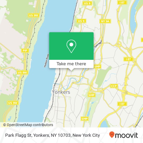 Mapa de Park Flagg St, Yonkers, NY 10703