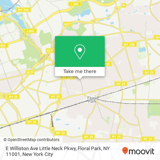 Mapa de E Williston Ave Little Neck Pkwy, Floral Park, NY 11001