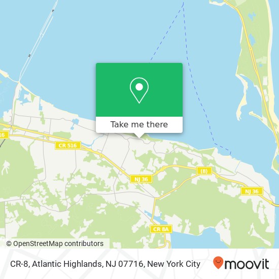 Mapa de CR-8, Atlantic Highlands, NJ 07716