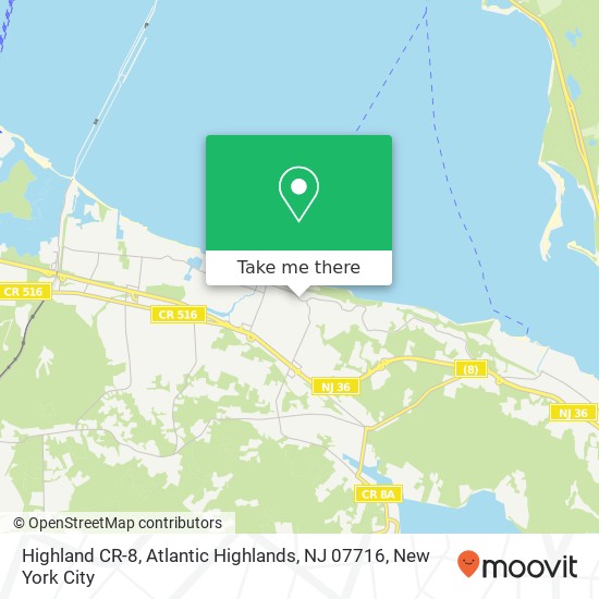 Mapa de Highland CR-8, Atlantic Highlands, NJ 07716