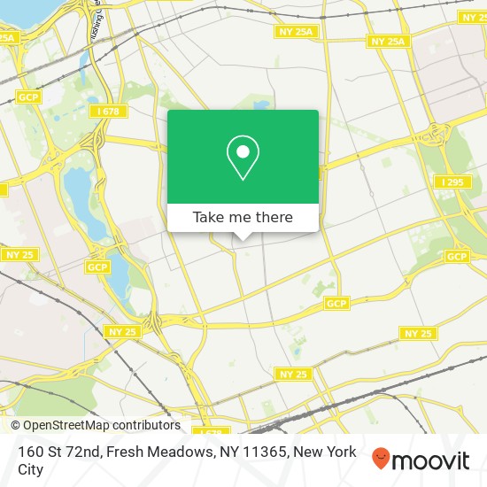 Mapa de 160 St 72nd, Fresh Meadows, NY 11365