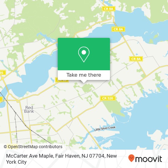 Mapa de McCarter Ave Maple, Fair Haven, NJ 07704