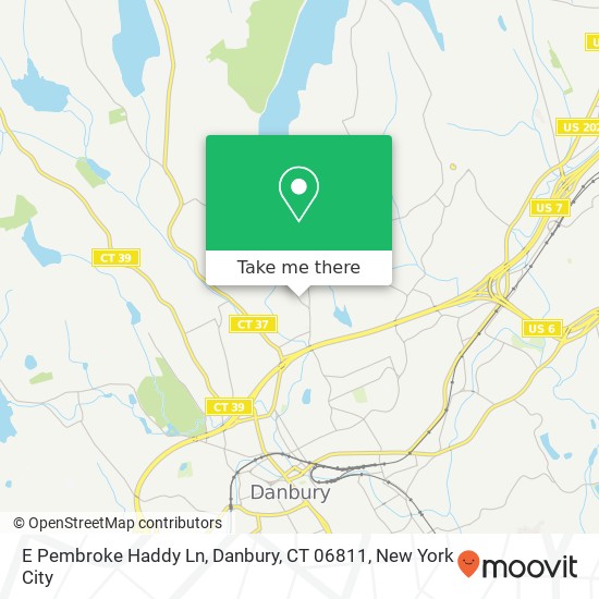 Mapa de E Pembroke Haddy Ln, Danbury, CT 06811