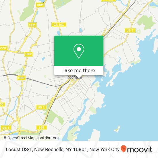 Mapa de Locust US-1, New Rochelle, NY 10801
