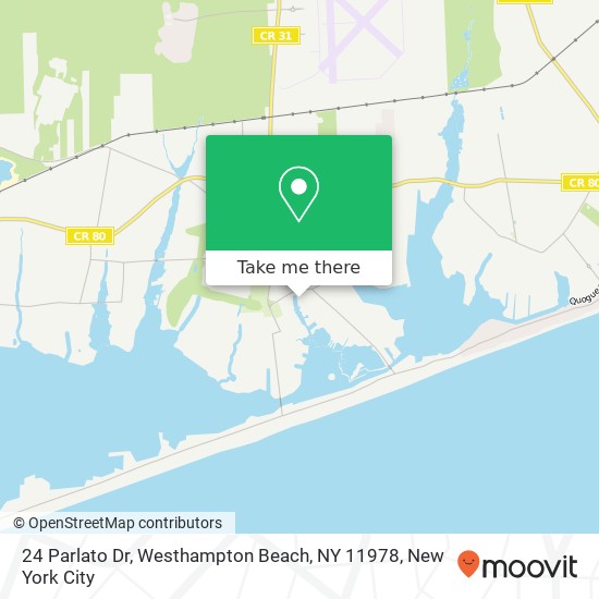 Mapa de 24 Parlato Dr, Westhampton Beach, NY 11978