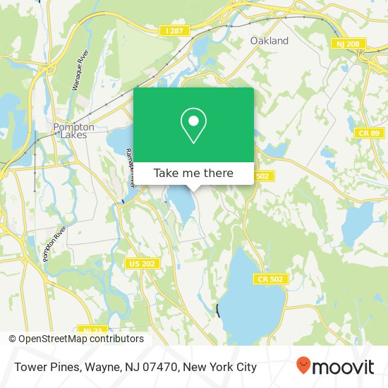 Mapa de Tower Pines, Wayne, NJ 07470