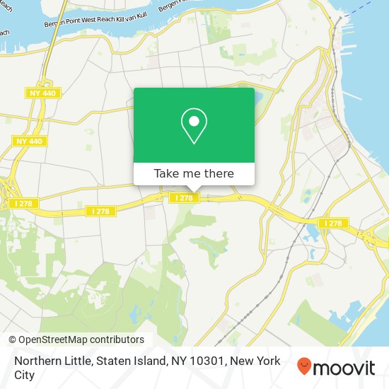 Mapa de Northern Little, Staten Island, NY 10301