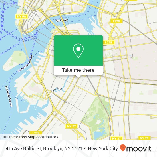 Mapa de 4th Ave Baltic St, Brooklyn, NY 11217