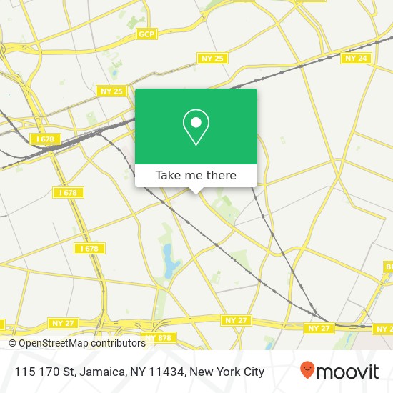 Mapa de 115 170 St, Jamaica, NY 11434