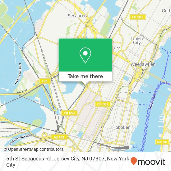 5th St Secaucus Rd, Jersey City, NJ 07307 map