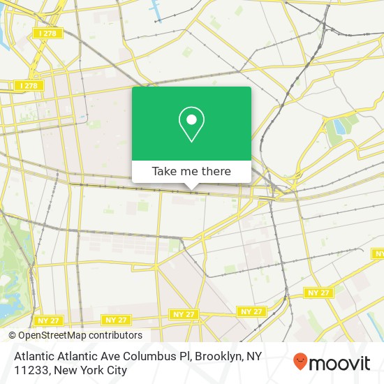 Atlantic Atlantic Ave Columbus Pl, Brooklyn, NY 11233 map