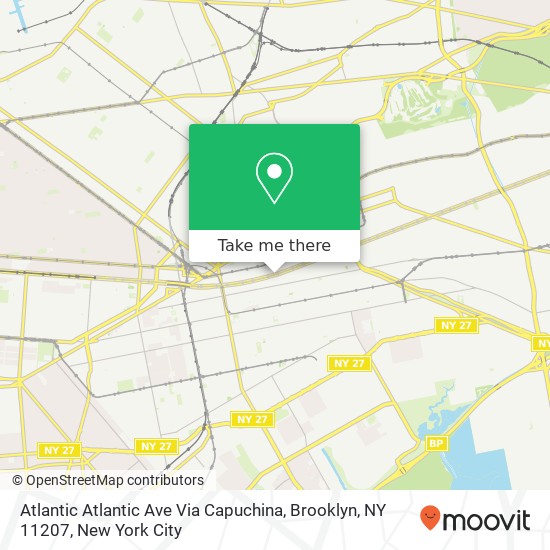 Mapa de Atlantic Atlantic Ave Via Capuchina, Brooklyn, NY 11207