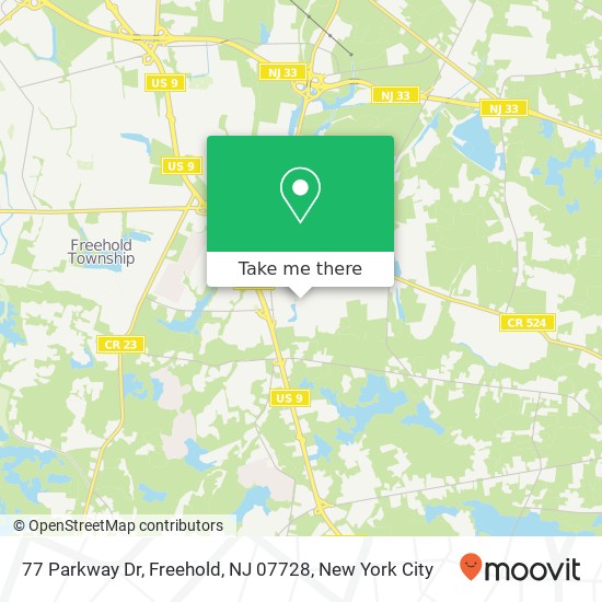 77 Parkway Dr, Freehold, NJ 07728 map