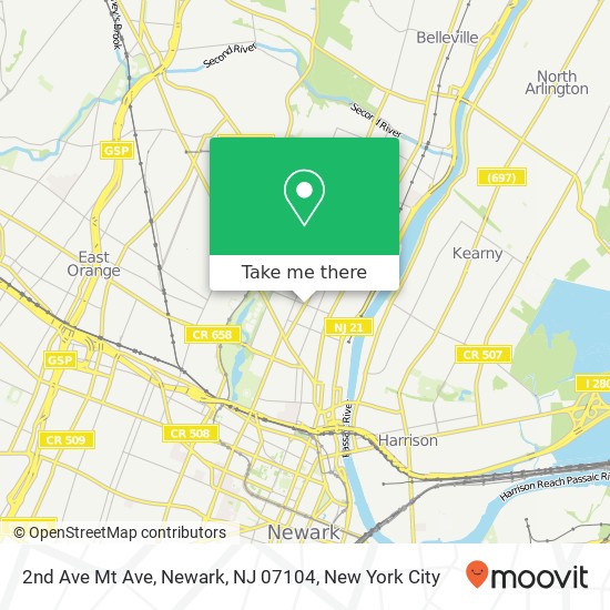 2nd Ave Mt Ave, Newark, NJ 07104 map